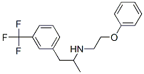 α-メチル-N-(2-フェノキシエチル)-3-(トリフルオロメチル)ベンゼンエタンアミン 化学構造式