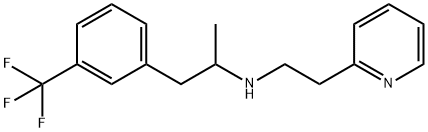 N-(2-pyridin-2-ylethyl)-1-[3-(trifluoromethyl)phenyl]propan-2-amine 结构式