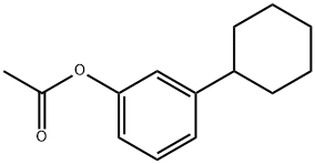 Acetic acid 3-cyclohexylphenyl ester Structure