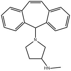 N-Methyl-1-(5H-dibenzo[a,d]cyclohepten-5-yl)pyrrolidin-3-amine 结构式