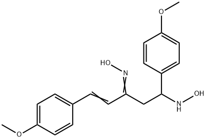 4-(Hydroxyamino)-1,5-bis(4-methoxyphenyl)-1-penten-3-one oxime Structure