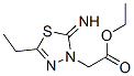 1,3,4-Thiadiazole-3(2H)-aceticacid,5-ethyl-2-imino-,ethylester(9CI) Struktur