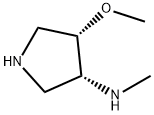 3-Pyrrolidinamine,4-methoxy-N-methyl-,(3R-cis)-(9CI) Structure