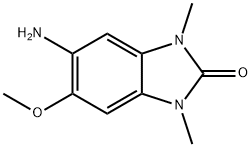 5-アミノ-6-メトキシ-1,3-ジメチル-1,3-ジヒドロ-2H-ベンズイミダゾール-2-オン 化学構造式