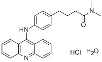 Butyramide, 4-(p-(9-acridinylamino)phenyl)-N,N-dimethyl-, hydrochlorid e, hydrate 结构式