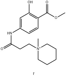 Piperidinium, 1-(2-(4-carboxy-3-hydroxycarbanilino)ethyl)-1-methyl-,io dide, methyl ester 结构式