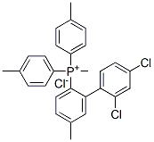 (2,4-dichlorophenyl)methyl-tris(4-methylphenyl)phosphanium chloride,73790-42-8,结构式