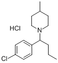 1-(1-(p-Chlorophenyl)butyl)-4-methylpiperidine hydrochloride|