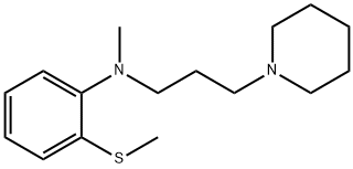 N-methyl-2-methylsulfanyl-N-[3-(1-piperidyl)propyl]aniline 结构式