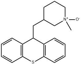 1-Methyl-3-(9H-thioxanthen-9-ylmethyl)piperidine 1-oxide 结构式