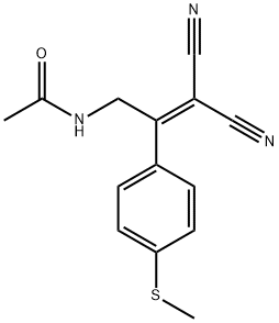 N-[3,3-Dicyano-2-[4-(methylthio)phenyl]-2-propenyl]acetamide Structure