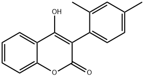 3-(2,4-Dimethylphenyl)-4-hydroxy-2H-1-benzopyran-2-one,73791-10-3,结构式