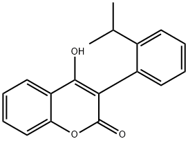 4-Hydroxy-3-(2-isopropylphenyl)-2H-1-benzopyran-2-one Struktur