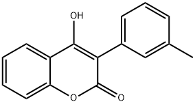 4-Hydroxy-3-(m-tolyl)-2H-1-benzopyran-2-one 结构式