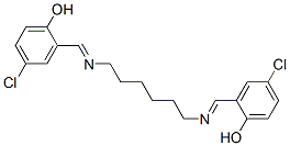 2,2'-[1,6-Hexanediylbis(nitrilomethylidyne)]bis(4-chlorophenol) Struktur
