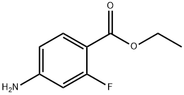 4-アミノ-2-フルオロ安息香酸エチル 化学構造式