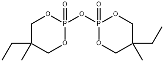 2,2'-オキシビス(5-エチル-5-メチル-1,3,2-ジオキサホスホリナン2-オキシド) 化学構造式