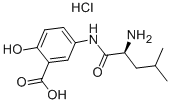 L-LEUCINE 3-CARBOXY-4-HYDROXYANILIDE HYDROCHLORIDE 化学構造式