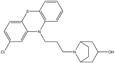 (1R,5S)-8-[3-(2-Chloro-10H-phenothiazin-10-yl)propyl]-8-azabicyclo[3.2.1]octan-3β-ol 结构式