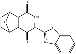 3-[N-(2-Benzothiazolyl)carbamoyl]-7-oxabicyclo[2.2.1]heptane-2-carboxylic acid Structure