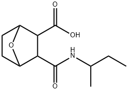 3-(N-sec-ブチルカルバモイル)-7-オキサビシクロ[2.2.1]ヘプタン-2-カルボン酸 化学構造式