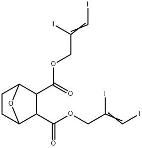 7-Oxabicyclo[2.2.1]heptane-2,3-dicarboxylic acid bis(2,3-diiodoallyl) ester 结构式