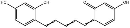 6-[5-(2,4-Dihydroxyphenyl)-2,4-pentadienylidene]-3-hydroxy-2,4-cyclohexadien-1-one 结构式