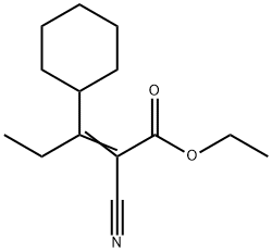 α-Cyano-β-ethyl-1-cyclohexaneacrylic acid ethyl ester Struktur