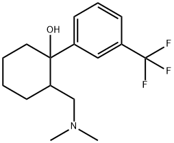 2-(ジメチルアミノメチル)-1-(m-トリフルオロメチルフェニル)シクロヘキサノール 化学構造式