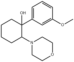 1-(m-メトキシフェニル)-2-モルホリノシクロヘキサノール 化学構造式