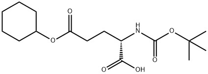 Boc-L-glutamic acid 5-cyclohexyl ester Struktur