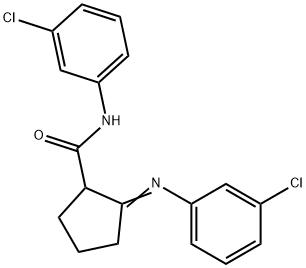 N-(3-Chlorophenyl)-2-[(m-chlorophenyl)imino]cyclopentanecarboxamide 结构式