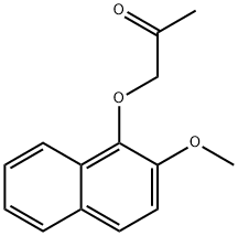 1-(2-メトキシ-1-ナフチルオキシ)-2-プロパノン 化学構造式