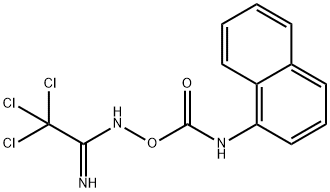 1-ナフタレンカルバミド酸(2,2,2-トリクロロアセトイミドイルアミノ) 化学構造式