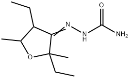 4,5-ジヒドロ-2,4-ジエチル-2,5-ジメチル-3(2H)-フラノンセミカルバゾン 化学構造式