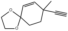 8-Ethynyl-8-methyl-1,4-dioxaspiro(4,5)-dec-6-ene 结构式