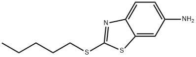 2-(戊基硫烷基)-1,3-苯噻唑-6-胺 结构式