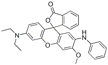 2'-anilino-6'-(diethylamino)-3'-methoxyspiro[isobenzofuran-1(3H)-9'[9H]-xanthene]-3-one,73852-10-5,结构式