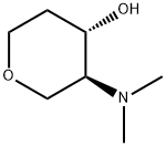 2H-Pyran-4-ol, 3-(dimethylamino)tetrahydro-, trans- (9CI) 结构式