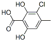 3-Chloro-4-methyl-2,6-dihydroxybenzoic acid,73855-52-4,结构式