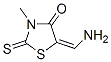 5-(Aminomethylene)-3-methyl-2-thioxothiazolidin-4-one Struktur