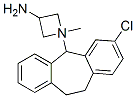 1-[3-Chloro-10,11-dihydro-5H-dibenzo[a,d]cyclohepten-5-yl]-N-methyl-3-azetidinamine Struktur