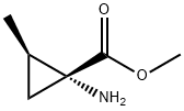 Cyclopropanecarboxylic acid, 1-amino-2-methyl-, methyl ester, (1R-trans)- (9CI) Structure
