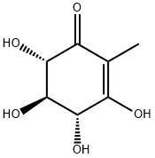 (4R,5R,6S)-3,4,5,6-Tetrahydroxy-2-methyl-2-cyclohexen-1-one 结构式