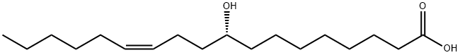 (12Z)-9-Hydroxy-12-octadecenoic acid 结构式