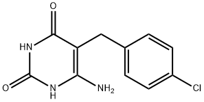 5-(4-chlorobenzyl)-6-aminouracil 化学構造式