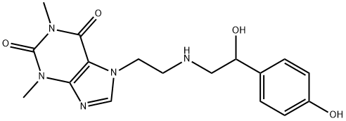 7-[2-[[2-Hydroxy-2-(p-hydroxyphenyl)ethyl]amino]ethyl]theophyline 结构式