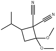 2,2-Dimethoxy-4-(1-methylethyl)-1,1-cyclobutanedicarbonitrile,73913-91-4,结构式