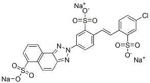 4-Chloro-4'-[6-sodiooxysulfonyl-2H-naphtho[1,2-d]triazol-2-yl]-2,2'-stilbenedisulfonic acid disodium salt,73926-94-0,结构式