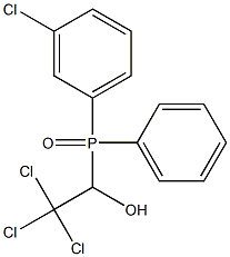 1-[(m-Chlorophenyl)phenylphosphinyl]-2,2,2-trichloroethanol 结构式